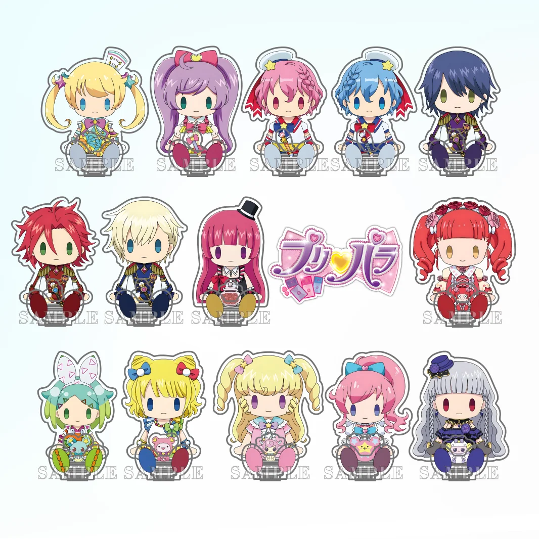 Anime PriPara Cute Sitting Pose Series 9CM Acrylic Stand Collectible Standee Desk Decor Gift for Anime Fans Keychain Gift