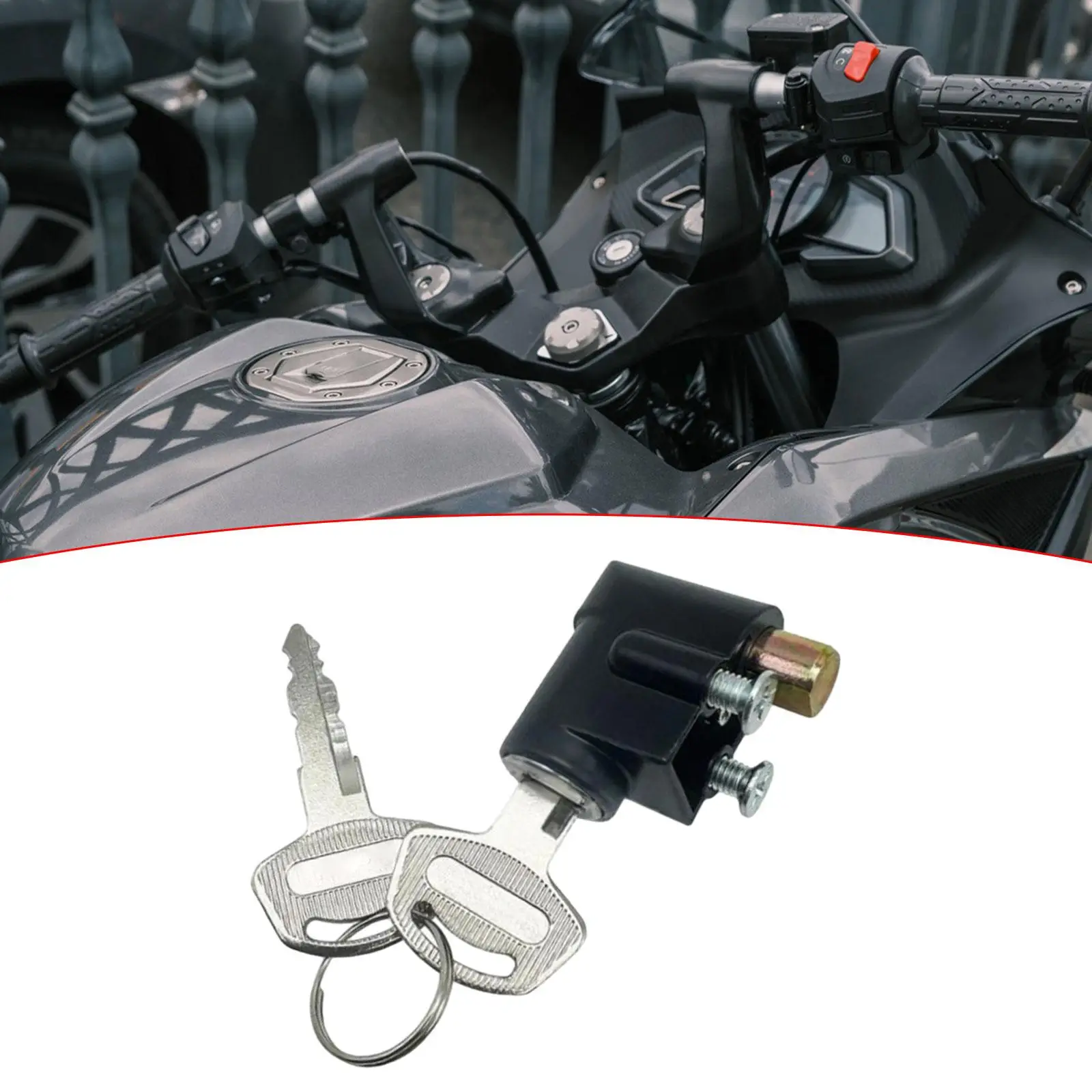 

Ignition Switch Key Cylinder Accessory Anti Theft Motorbike Stainless Steel