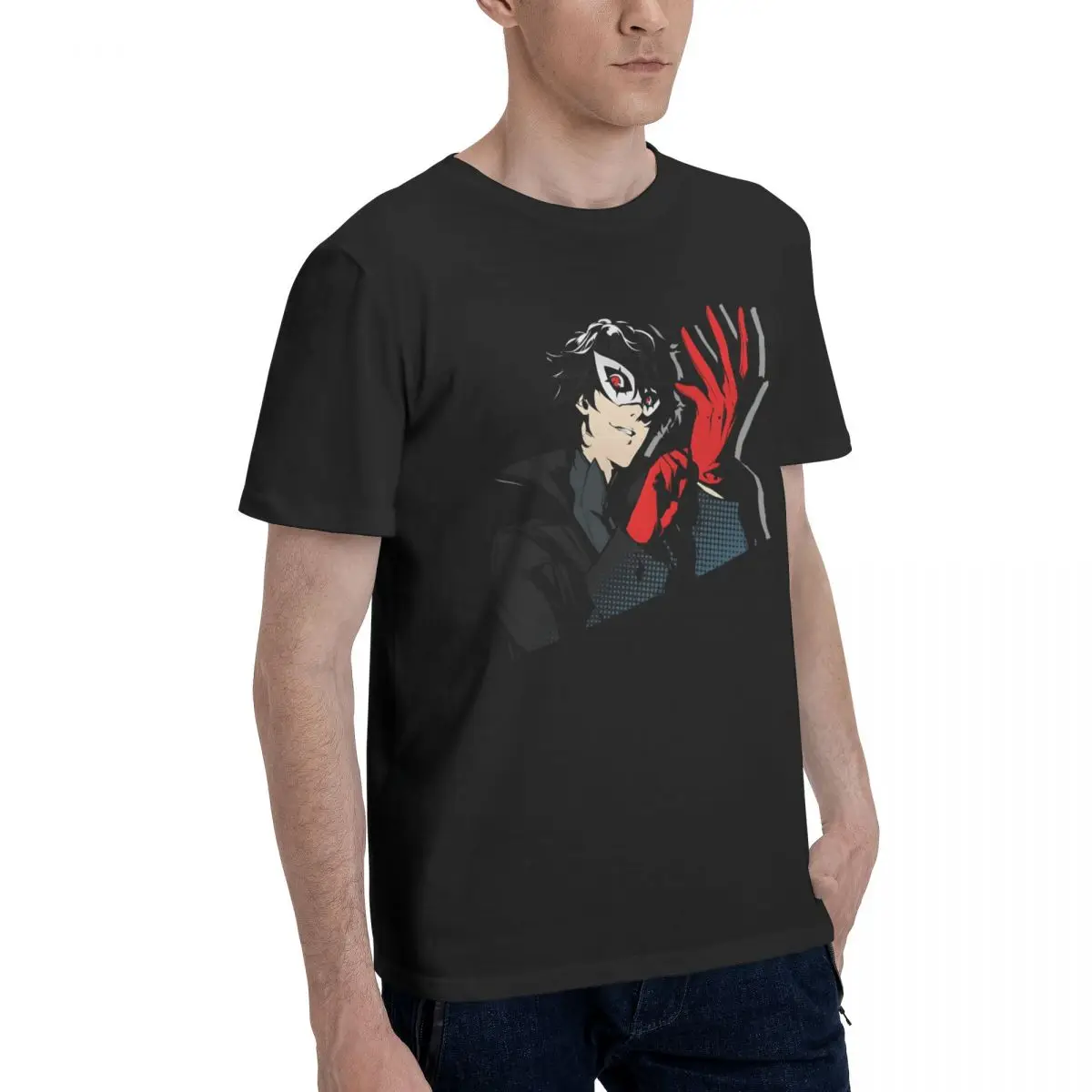 Classic Role-Playing Game Persona 5 T Shirts Casual Tees Short Sleeve Round Neck T-Shirts 100% Cotton Party Clothes