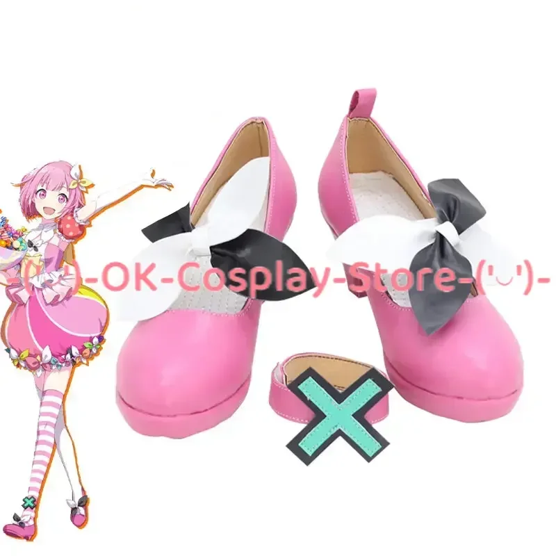 [Customized] Ootori Emu Cosplay Shoes Game Project Sekai Colorful Stage Roleplay Props Halloween Carnival Party PU Leather Boots