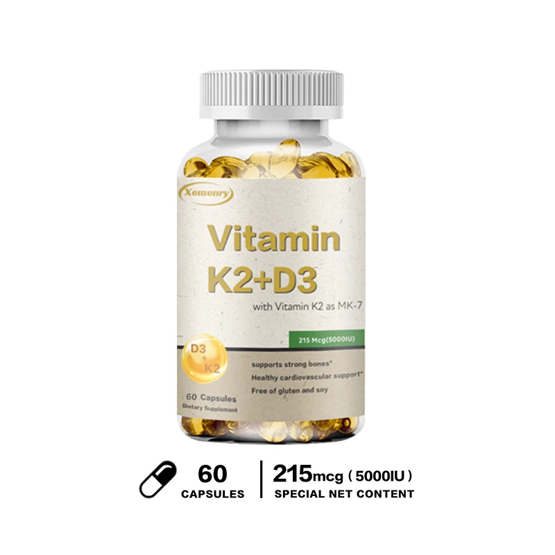 Vitamin K2 + D3 Supplement - Support Joint, Bone and Immune Health, Promotes Calcium Absorption