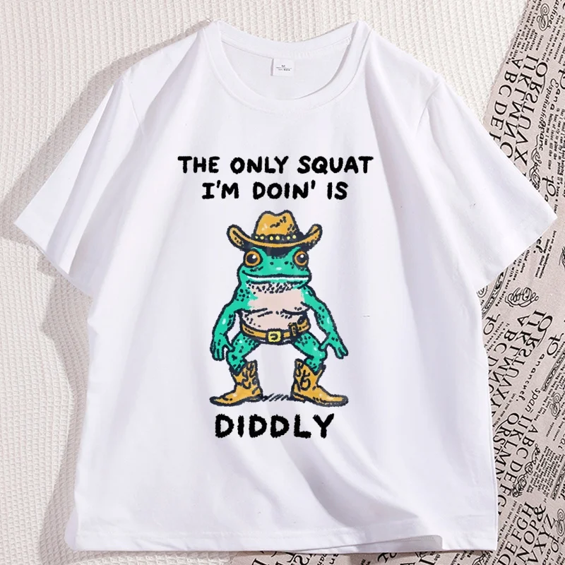 

Funny Cowboy Frog Meme T Shirt for Men Women Casual Cotton Short Sleeve Round Neck Tshirt Streetwear Man Clothing Printed Tees