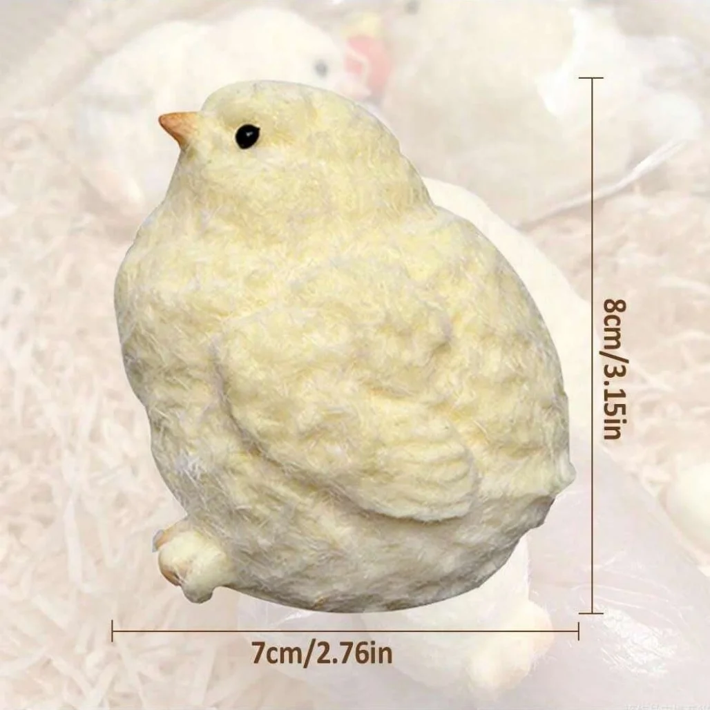 Juguete de Peluche de Pollito Adorable y Suave, Juguete Antiestrés de Levantamiento Lento para Adultos, Niños y Oficina