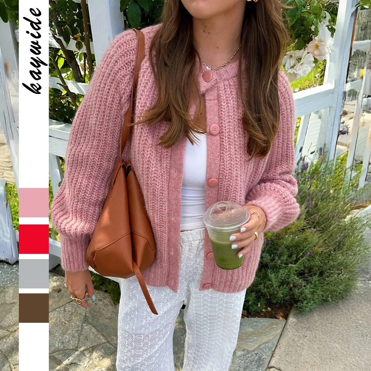 2026 autumn and winter new casual long-sleeved button-up shirt sweater women