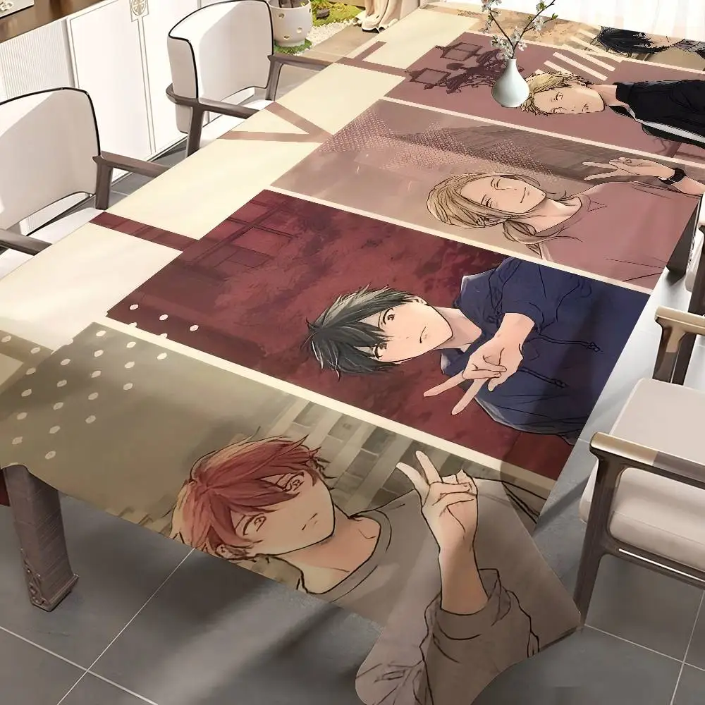 Japanses Cartoon Given Waterproof Rectangle Tablecloth Fiesta Home Decor Dining Room Decor Reusable Table Cover Party Supplies