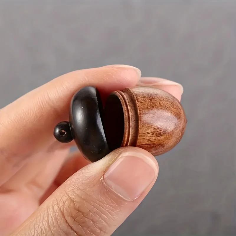 Ebony Acorns Can Be Unscrewed Safflower Pear Hazelnut DIY Accessories Pendant Keychain Car Hanging Jewelry Wishing Bottle