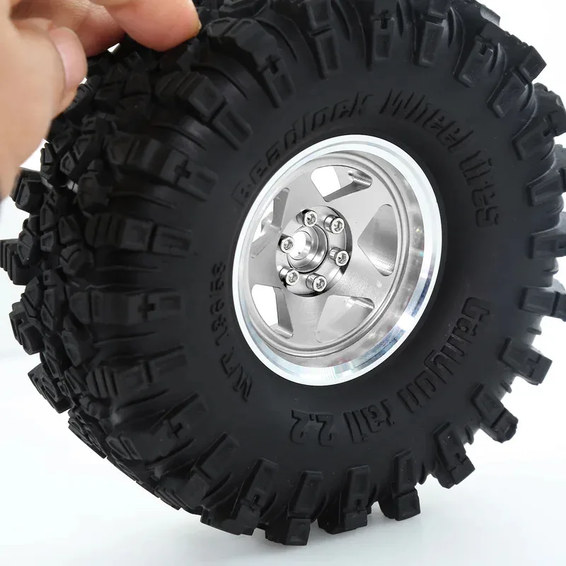 4 قطعة 2.2 RC الزاحف الإطارات وعجلات Beadlock المعدنية 4 قطعة ل 1/10 1/8 RC الزاحف سيارة SCX10 I II III Pro TRX4 TRX6 Gen7/8 D90