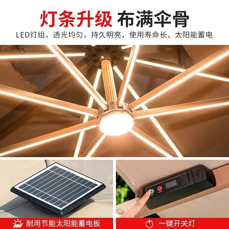 Roman Umbrella, Outdoor Umbrella,Sunshade, Rainproof, UV Protection,Thickened Material, Aluminum Alloy Columns, Rotatable