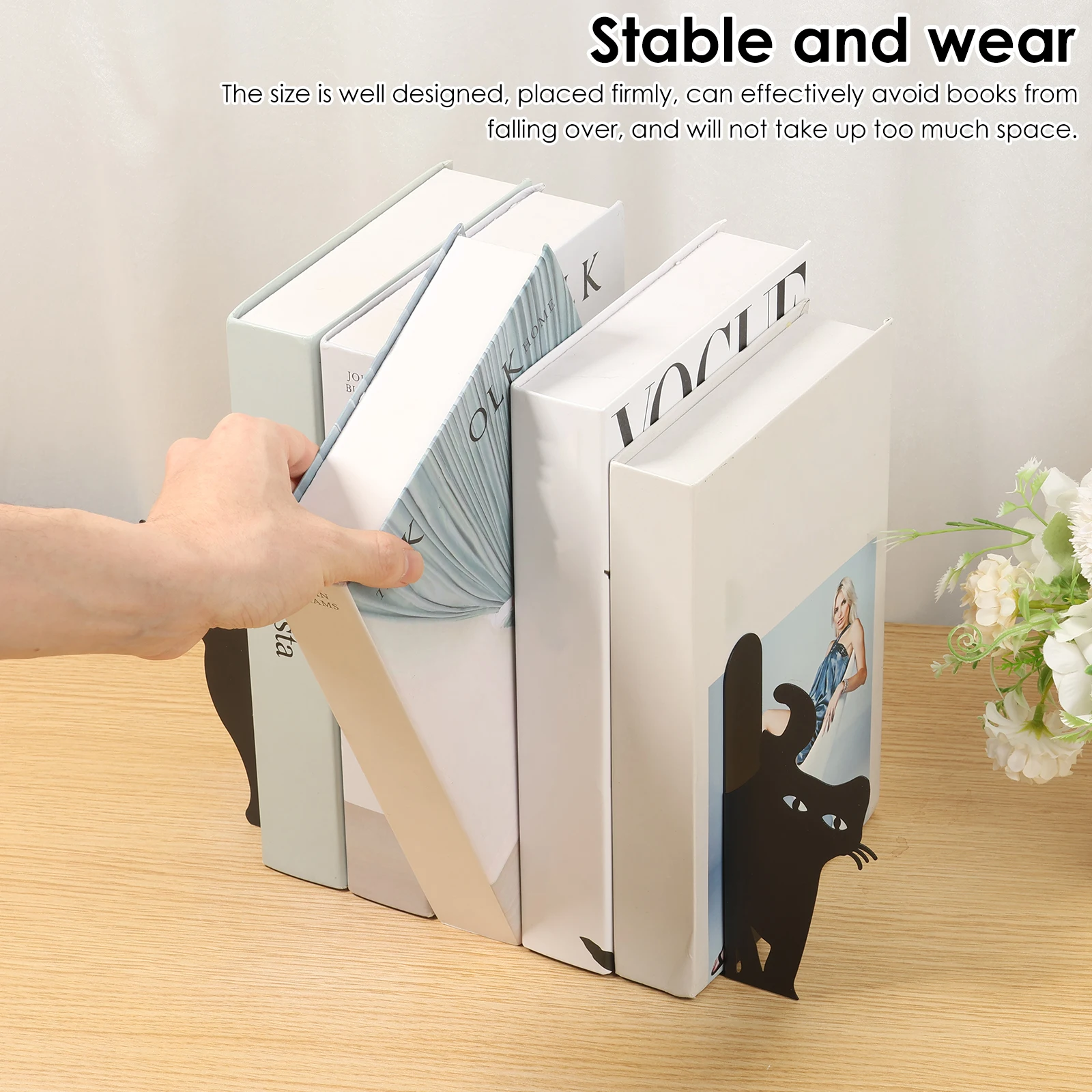 Cat Shaped Metal Bookends 5