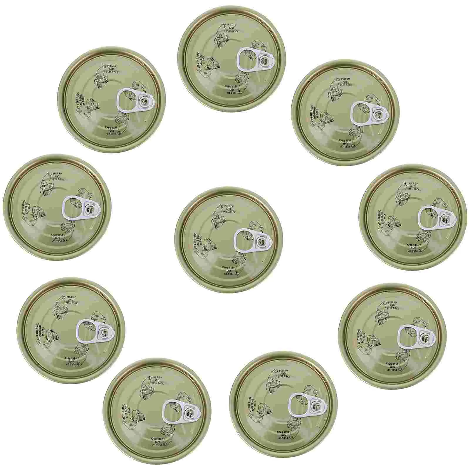 

10 Pcs Iron Storage Cans Sealed Tinplate Kitchen Containers Tea Coffee Beans Pet Food Holder Practical Home Use Candy