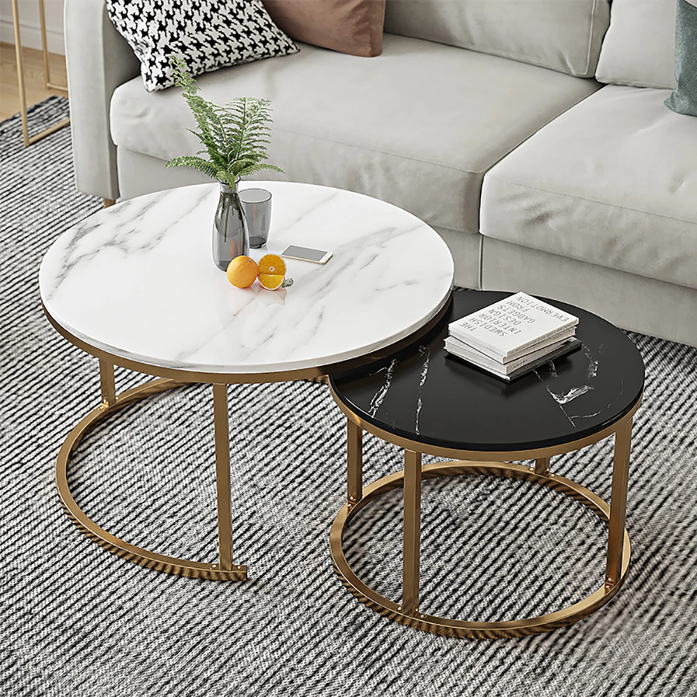 

Modern Minimalist Coffee Table Premium Comfortable Trendy Round Center Table Nordic Luxury Table Basse Pour Salon Furniture