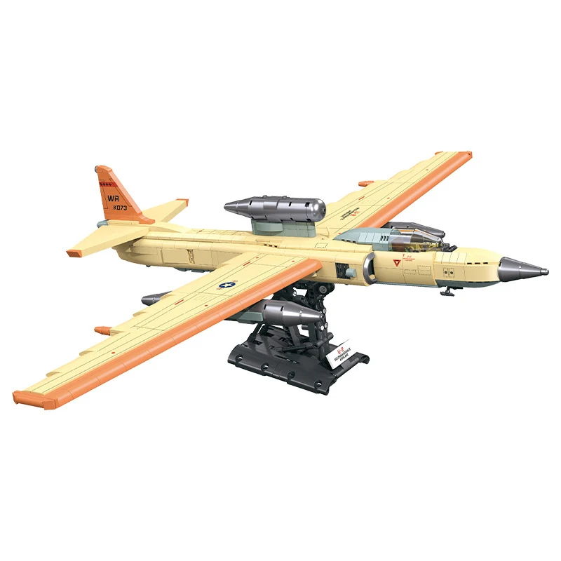 United States Vehicle U2 Reconnaissance Airplane Model Dragon Lady Aircraft Building Block Figures Airplane Bricks Toys For Gift