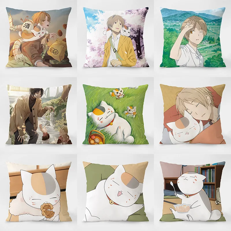 Natsume's Book of Friends Plush Stuffed Cushions Nyanko Sensei Dakimakura Anime Cat Pillows Natsume Yuujinchou Seat Back Cushion