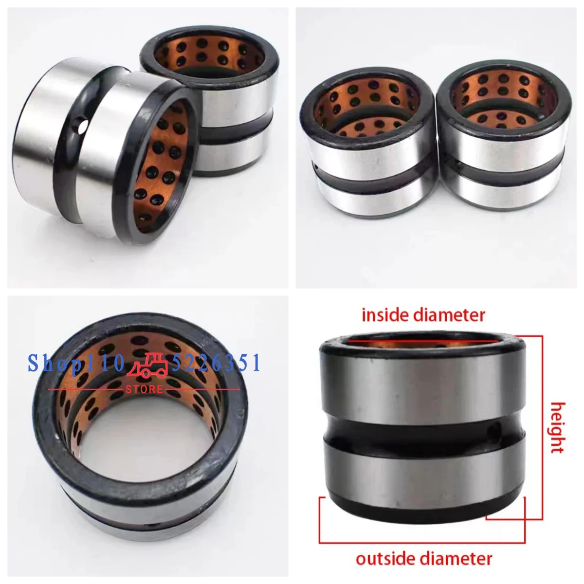 

For 30 ~70 Inner Diameter Horse Head Bushing Steel Sleeve Bucket Shaft Pin Shaft Pin Inner Sleeve Wear-resistant