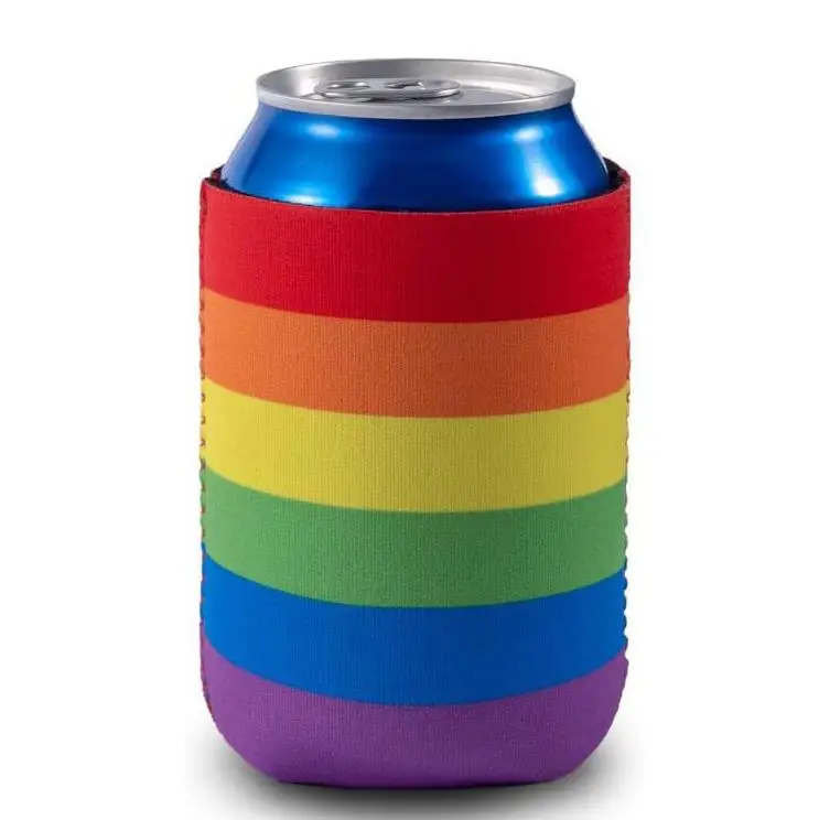 

500pcs Wholesale Rainbow Color Foldable Neoprene Beer Stubby Holder