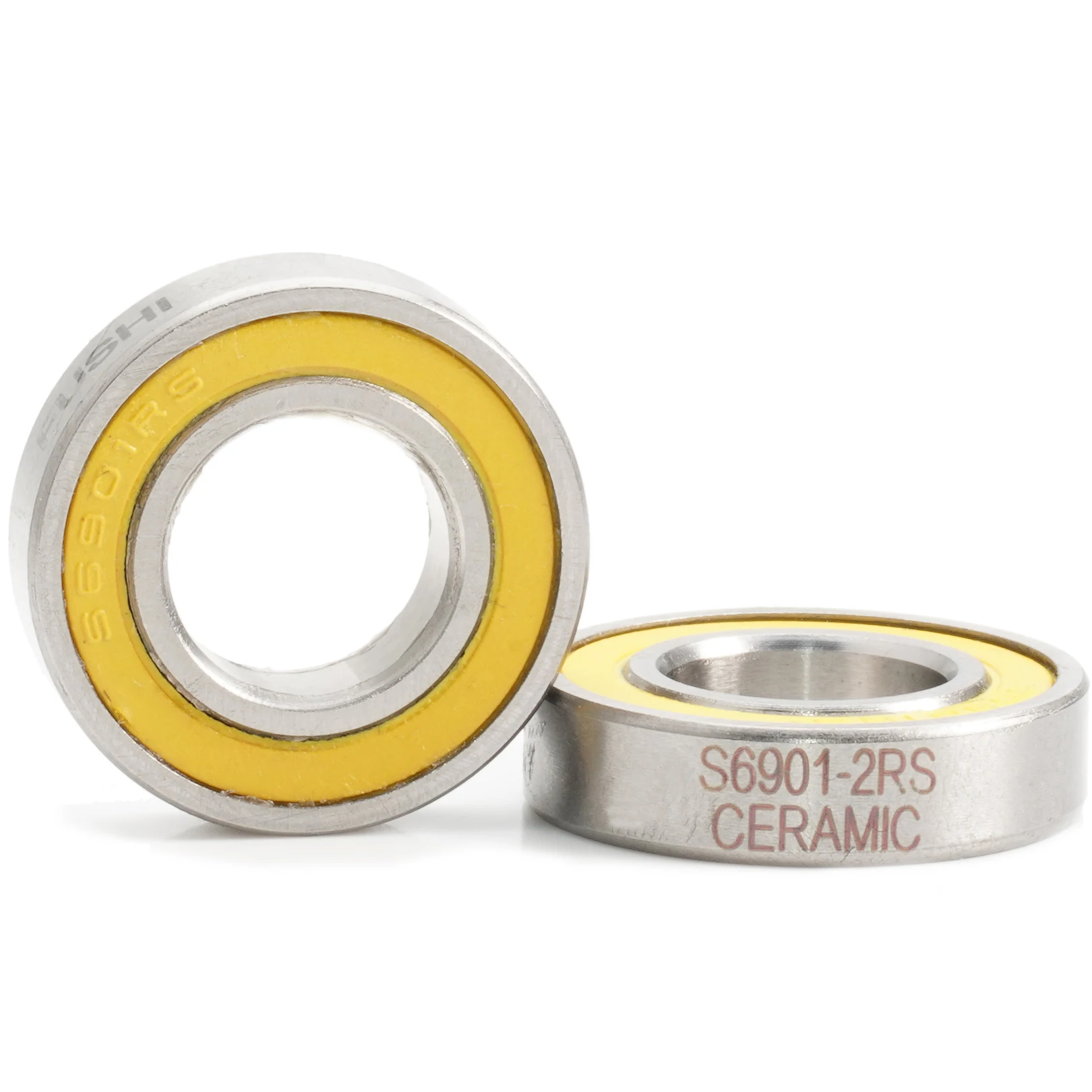 6901-2RS Stainless Bearing 12*24*6 mm ( 1 PC ) ABEC-3 6901 RS Bicycle Hub Front Rear Hubs Wheel 12 24 6 Ceramic Balls Bearings