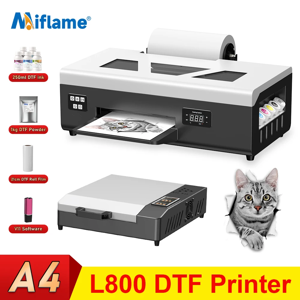 Impressora dtf a4 para epson l805 a4, máquina de impressão de camisetas diretamente para impressora de transferência de filme para todos os moletons de tecido, impresora dtf