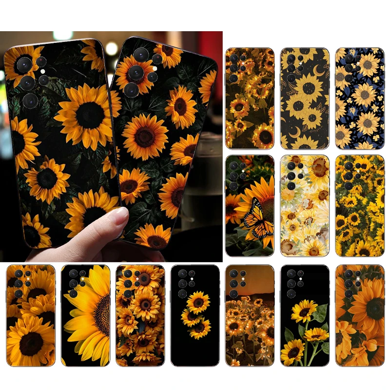 Yellow Sunflower Phone Case For Samsung A52S A21S A33 A23 A13 A14 A32 A52 A53 A54 A51 A71 A15