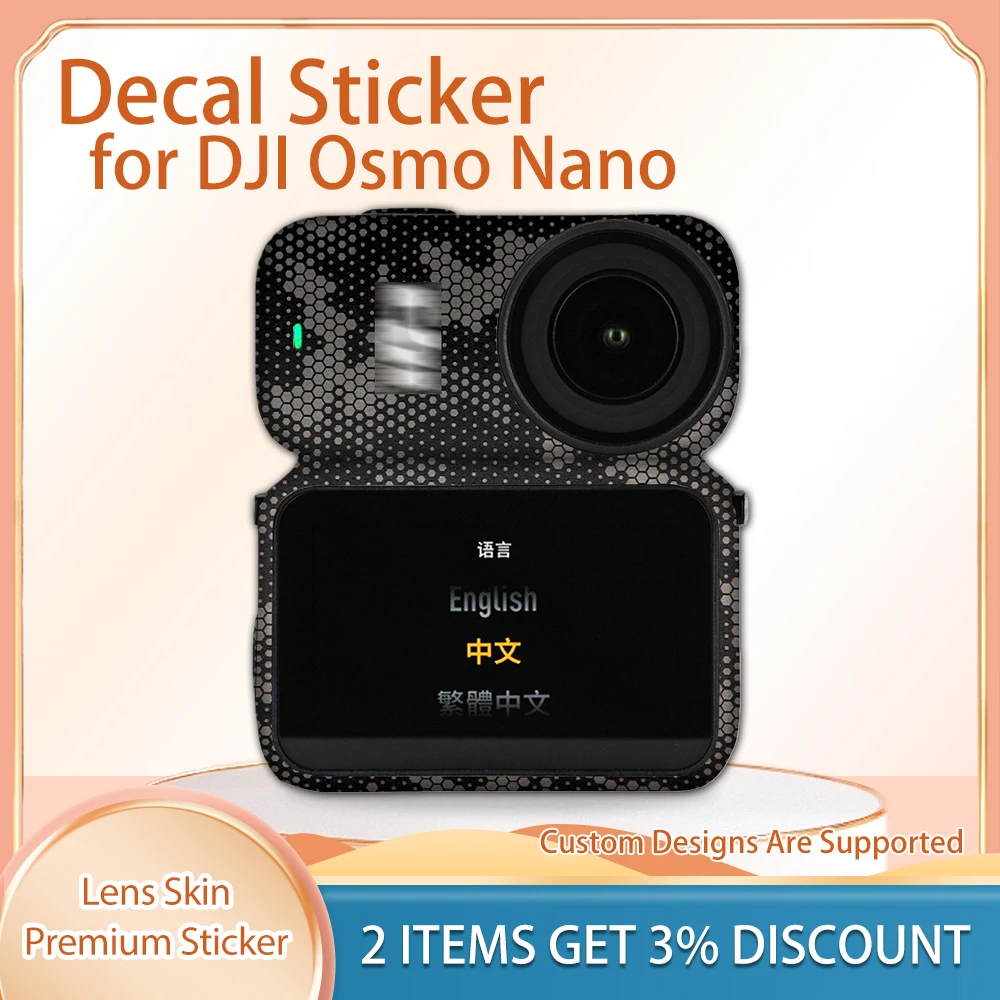 

Decal Skin Nano Skin Wrap Covered Nano Protective Film Cover Film for DJI Osmo Nano Action Camera Skin Decal