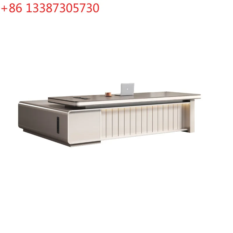 

Лакированный стол руководителя, легкий люкс, высококачественная современная мебель для офиса.