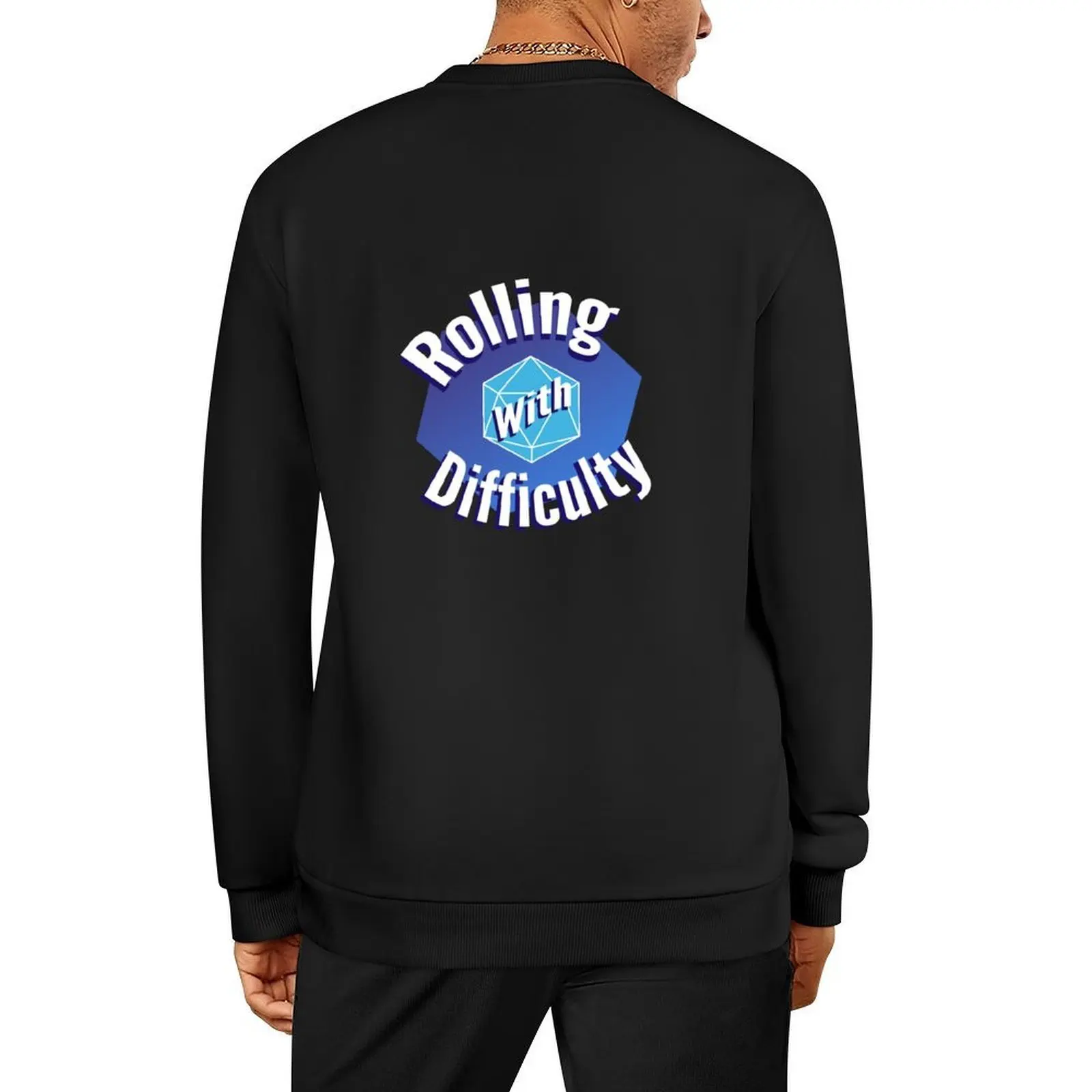 

Rolling With Difficulty Logo Pullover korean autumn clothes fashion men mens clothing oversize sweatshirts