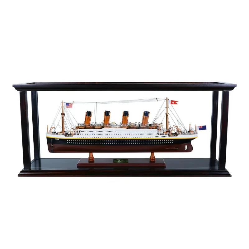 Titanic ship model desktop display case transparent display box