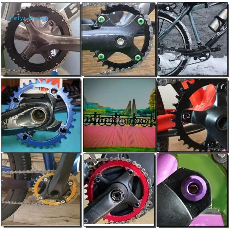 

pipi 5pcs Bicycles Chainring Bolts,Aluminum Alloy Single Speed Chainring Bolts