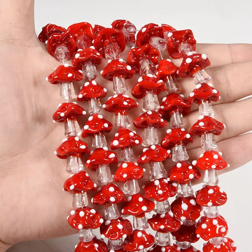 Charm Fashion Mushroom Spacer Bead Lovable Originality Mushrooms Making Supplies Plant Loose Beads Diy Necklace Bracelet Bulk