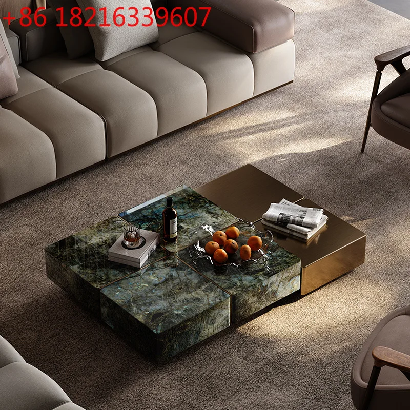 YAO Bedroom Storage Coffee Table Nordic Transform Acrylic Aesthetic Side Table Standing Unique Mesa Auxiliar Lounge Suite Furnit