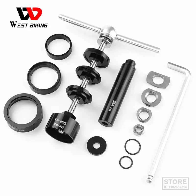 

WEST BIKING Bicycle Bottom Bracket Bearing Remove Install Tool Road Bike BB Press Fit 24mm 30mm BB86 BB30 BB92 PF30 Repair Kit