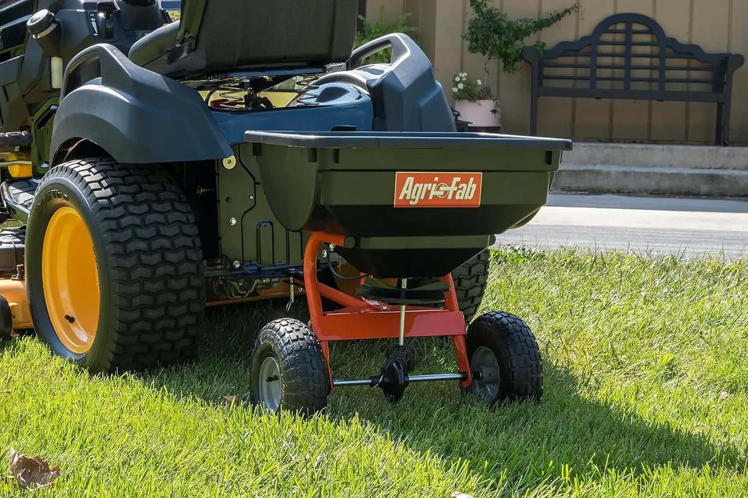 45-0530-131, 85 Lb. Tow Broadcast Spreader,Black/Orange Garden Supplies