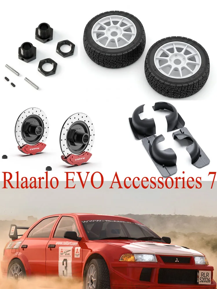 Corolla EVO Accessories Tire Wheel Hub Tire Skin Sponge Mudguard Adapter Simulation Disc Brake Caliper Rlaarlo