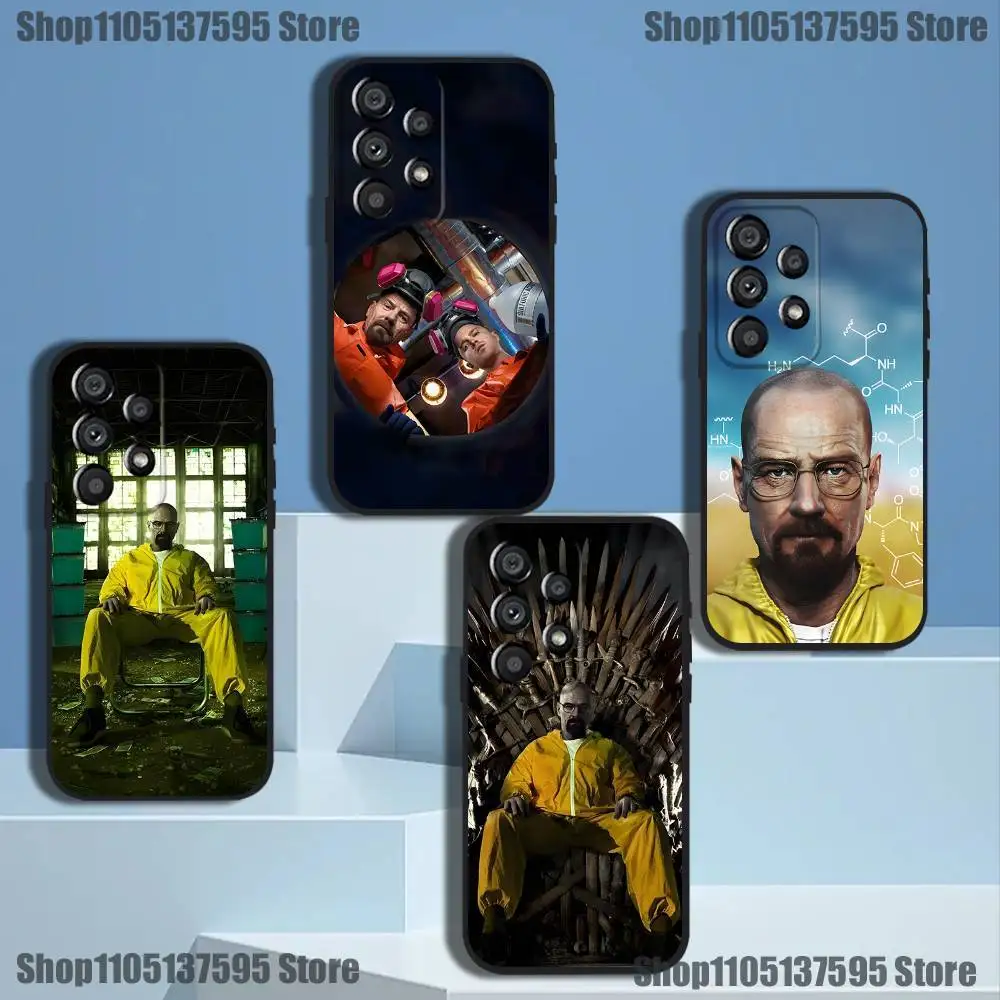 

B-Breaking Bad H-Heisenberg Phone Case For Samsung Galaxy A73,31,32,72,41,53,52,71,22,5G,Note,J7,8,9 Soft Black Cover