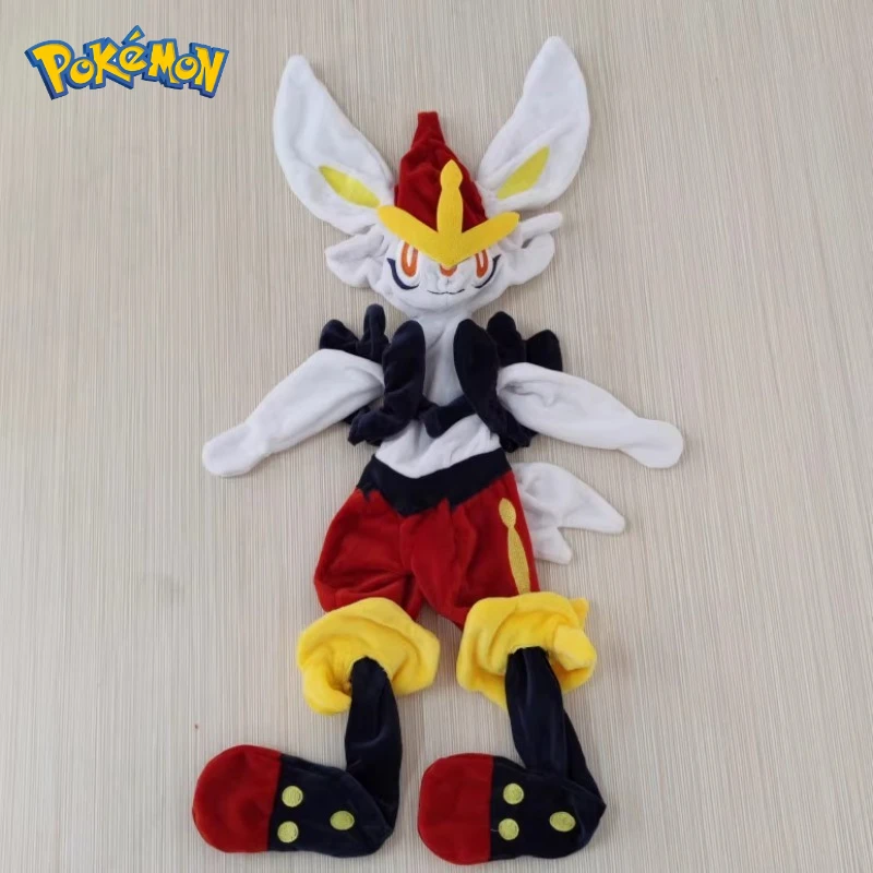 50CM Pokémon Cinderace Leafeon Plush Toy Leather Case Youkomon Cartoon Animal Comfortable Soft Doll Note: Only Leather Shells