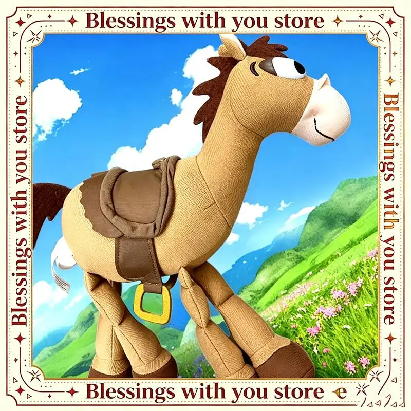 New 25cm Cute Horse Cartoon  Adult Plush Sheriff Bass Bullseye Stuffed Animals Plush Doll Birthday Surprise Gift In Stock