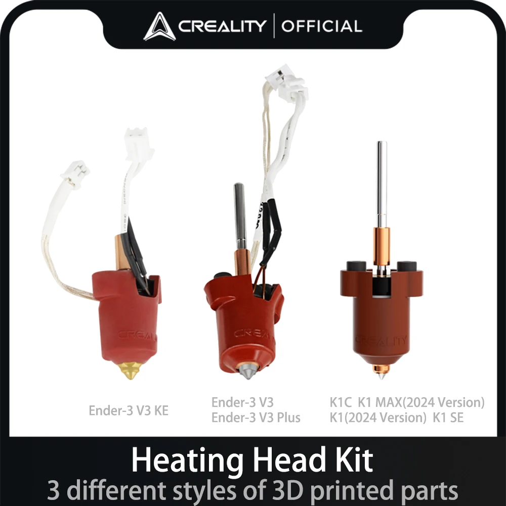 

Комплект керамического нагревательного блока Creality, быстросменное сопло, красное встроенное сопло, комплекты спринклеров, комплект нагревательной головки, детали 3D-принтера