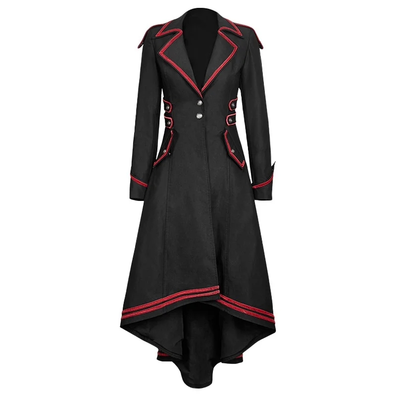 Manteau gothique médiéval rétro pour femmes, queue eBay transfrontalier Fsy, Production chinoise, vêtements d'automne pour dames