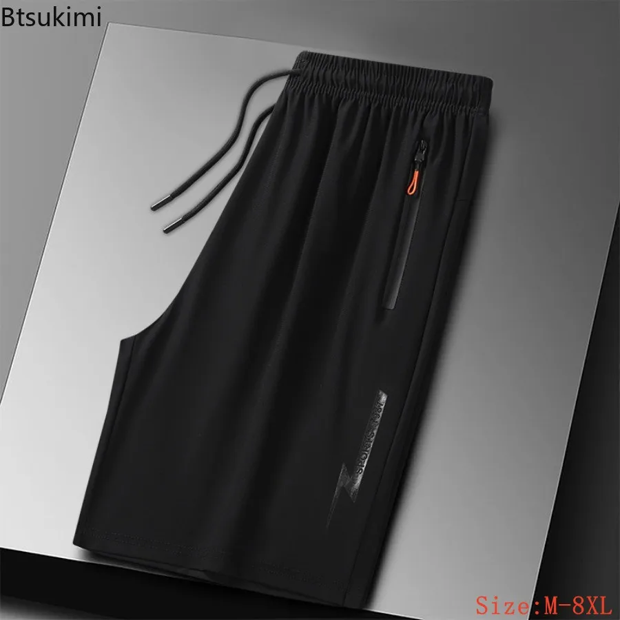 

2025 Men's Summer Shorts Loose Fitness Sports Fashion Quick Drying Men Pants Resort Spa Swim Beach Casual Shorts for Male L-8XL