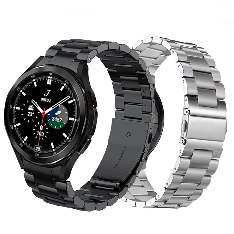 No Gap Metal Strap for Samsung Galaxy Watch 4 5 6 40mm 44mm 5 Pro 45mm Stainless Steel for Watch 4/6 Classic 42mm 46mm 43mm 47mm