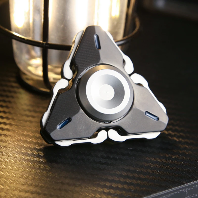 Toupin à armure ouverte lumineuse, Fidget Spinner, tdah, anxiété, jouets anti-Stress, bureau, cadeau pour enfants et adultes