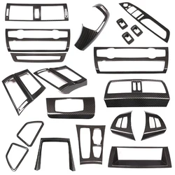 Kit intérieur en fibre de carbone ABS, autocollants de garniture de couverture, panneau de changement de vitesse de console Prada, BMW X5, E70, X6, E71, 2008-2013