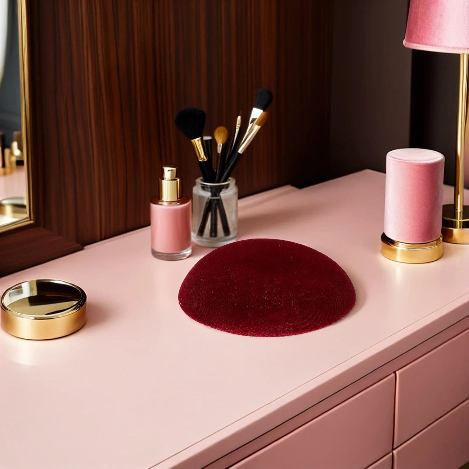 

Red 6 Inch Round Lint Fascinator Base Women Millinery Craft Hat Base Mini Beret Hat DIY Tea Party Wedding Headpiece Accessory