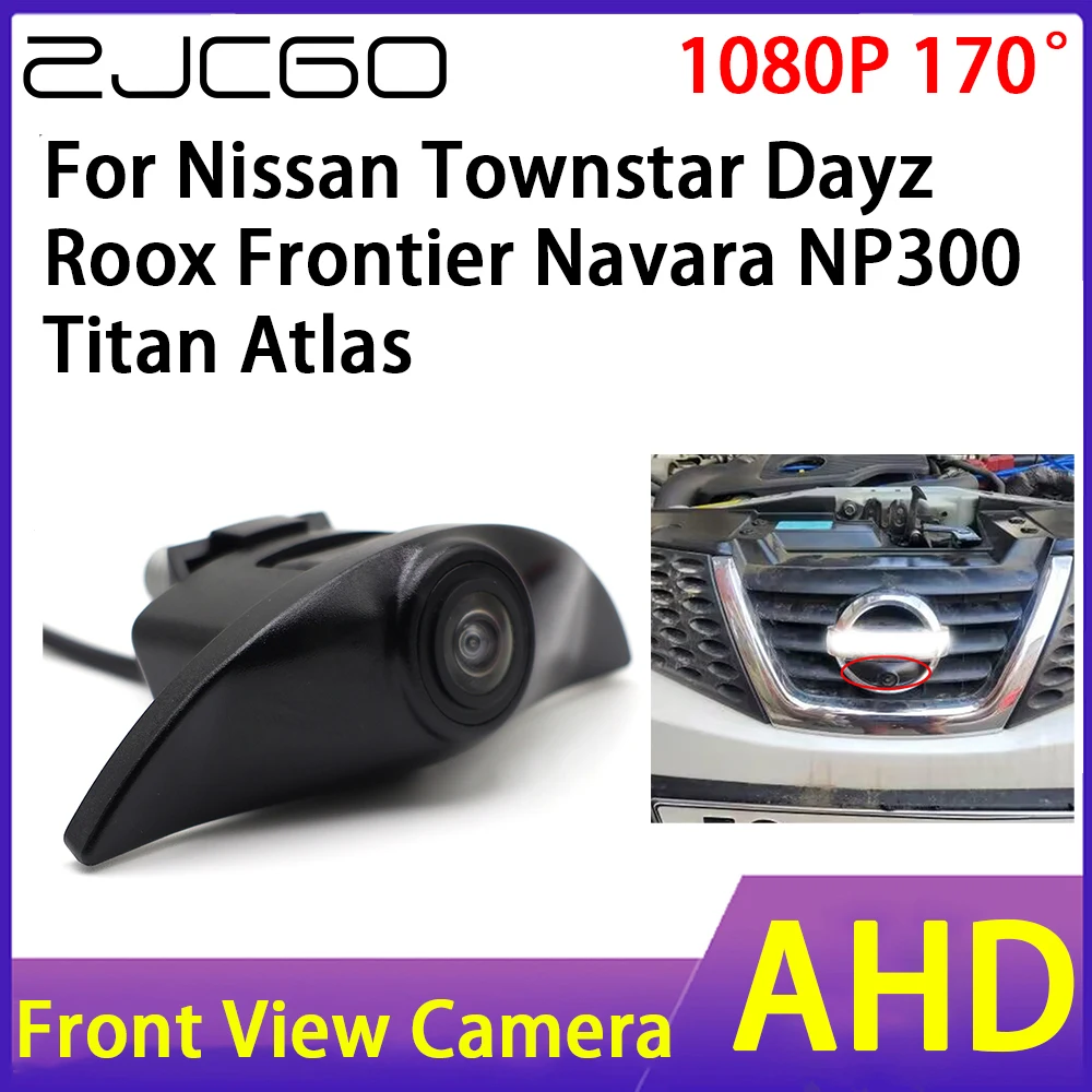 

ZJCGO Front View Camera AHD 1080P Waterproof Night Vision CCD for Nissan Townstar Dayz Roox Frontier Navara NP300 Titan Atlas