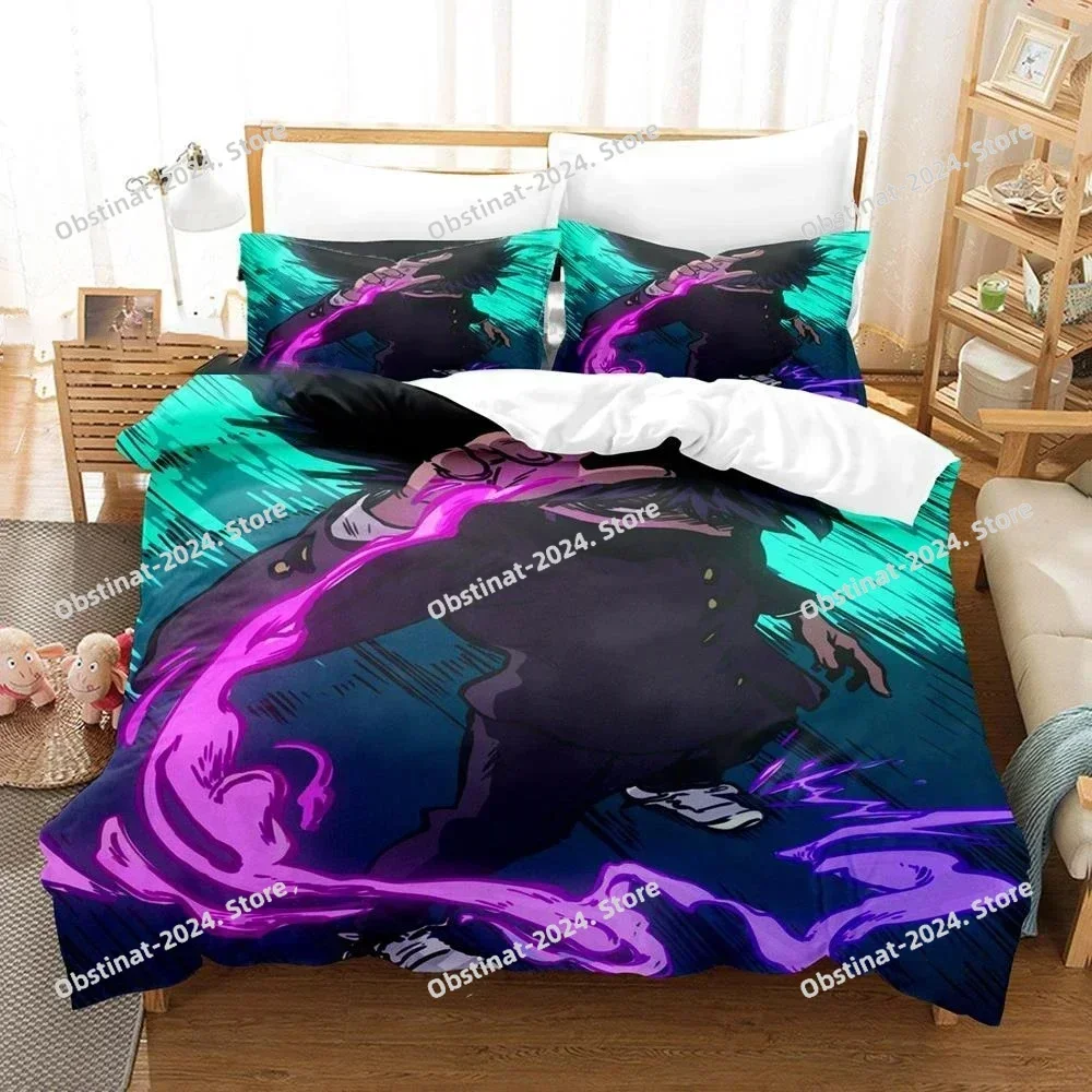 

3D Mob Psycho 100 Bedding Set Anime Kageyama Shigeo Print single Comforter Duvet Cover Pillow Case 3 Pieces Sets Kids Adult Size