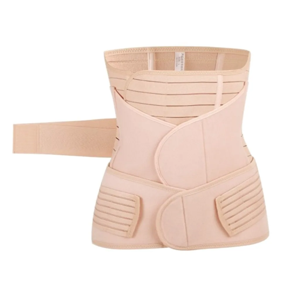3pcs 3in1 Breathable Postpartum Belly Belt Corset Shapewear Pelvis Belt Wrap Washable Elastic Pelvic Repair Belt Body Shaper