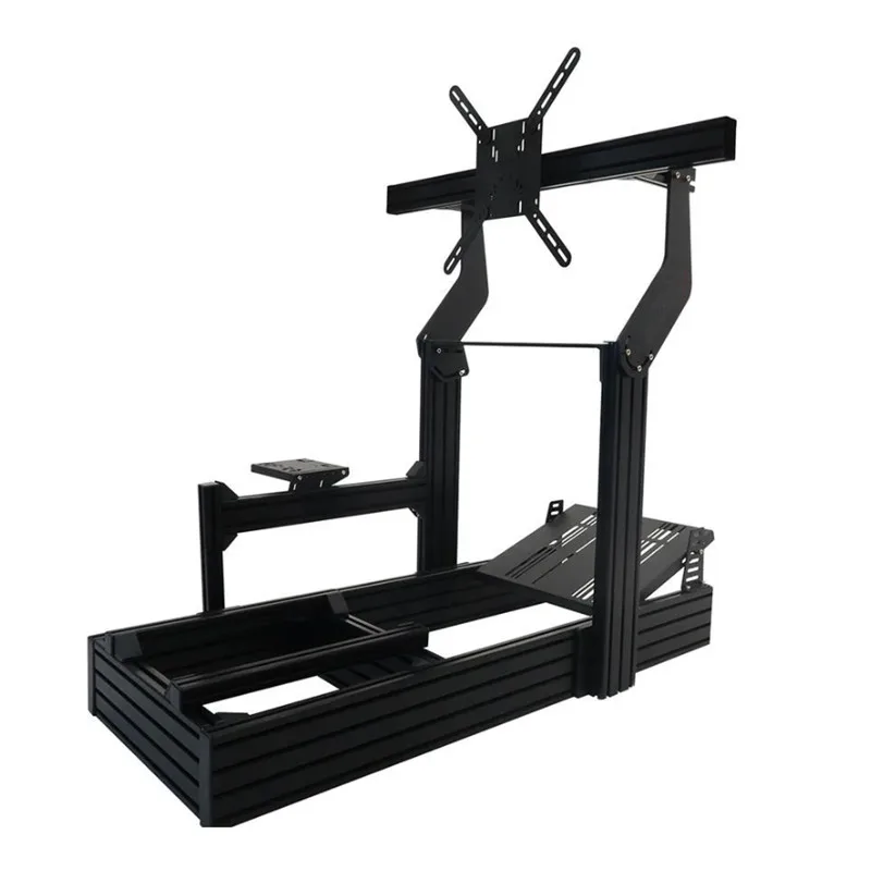 Sim Racing Cockpit Aluminum Profile Car Gaming Simulator Motion Sim Rig Prime Lite Cockpit With Big Screen Monitor Stand