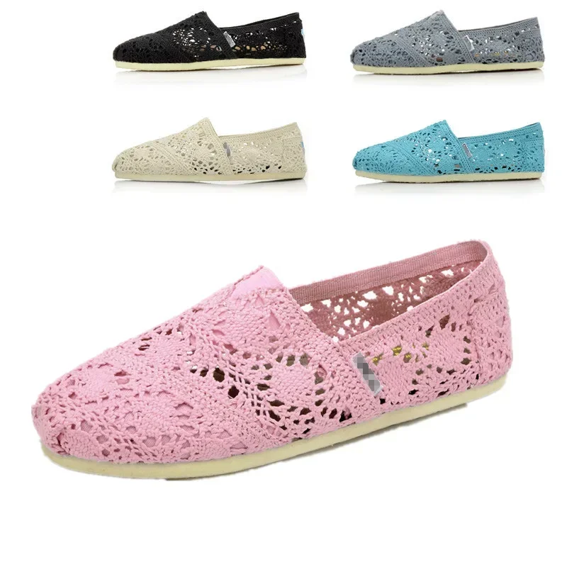 

Women's Breathable Mesh Cloth Sandals Summer Hollow Out Casual Flat Shoes with Soft Sole Lightweight Comfortable Walking Sandals