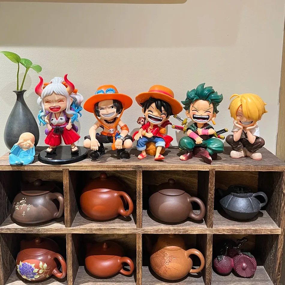 Neue One Piece Anime-Figur, Spielzeug, Luffy, sitzende Position, Action-PVC-Figur, Modell, Sammlung, Statue, Puppe, Geburtstagsgeschenke für Kinder
