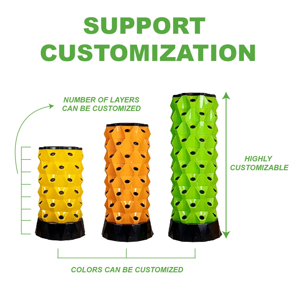 Professional Grade Nontoxic Plastic Recirculating Water Design Compact Size Vertical Growing Tower For Montessori Classroom
