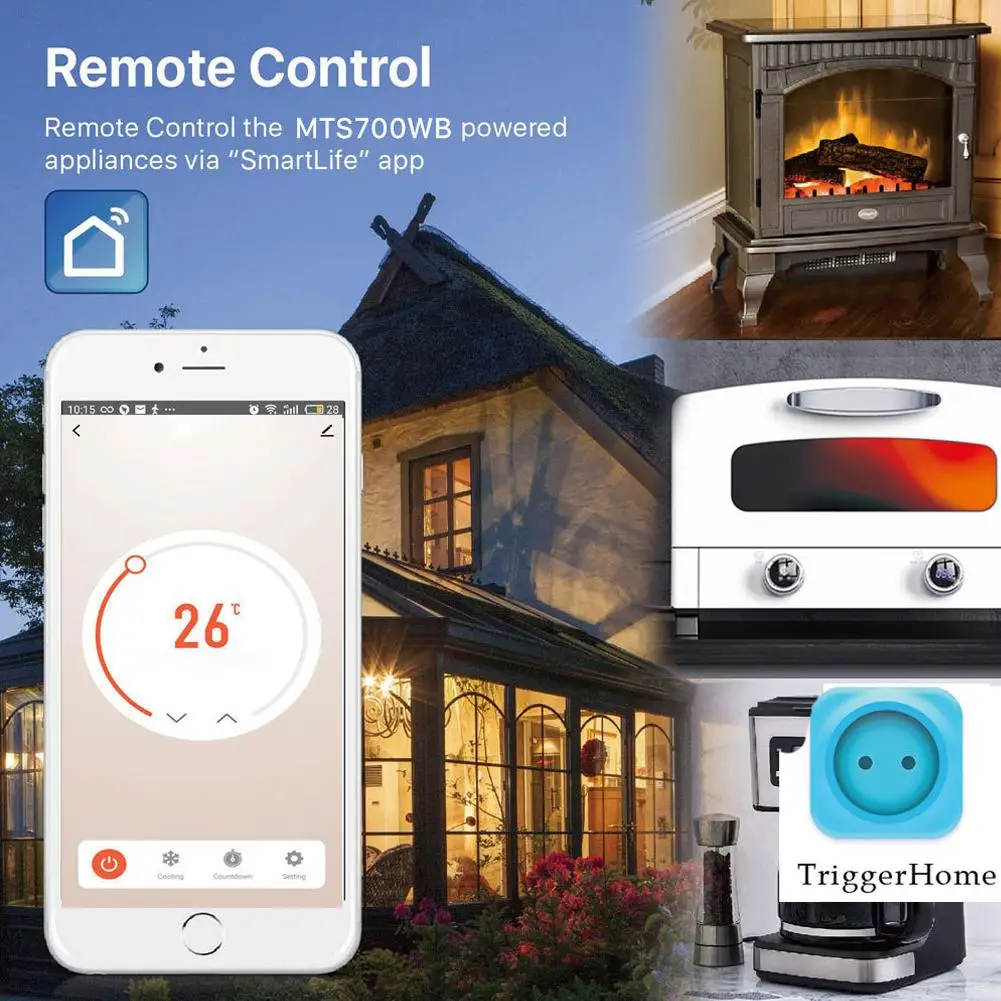 Remote Temperature Controller APP And Voice Control WiFi Switch Timer Heating Smart Cooling And 10A Socket Thermostat H9M2